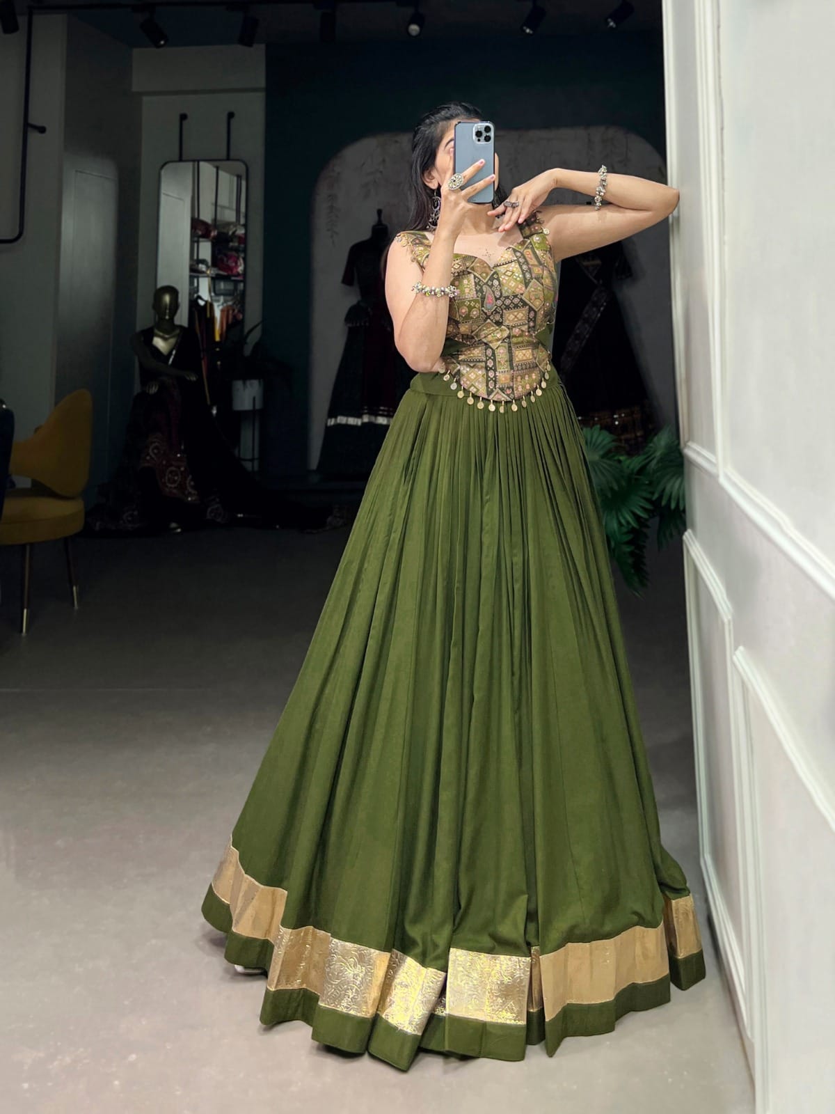 Lehanga with Rayon & Silk Fusion