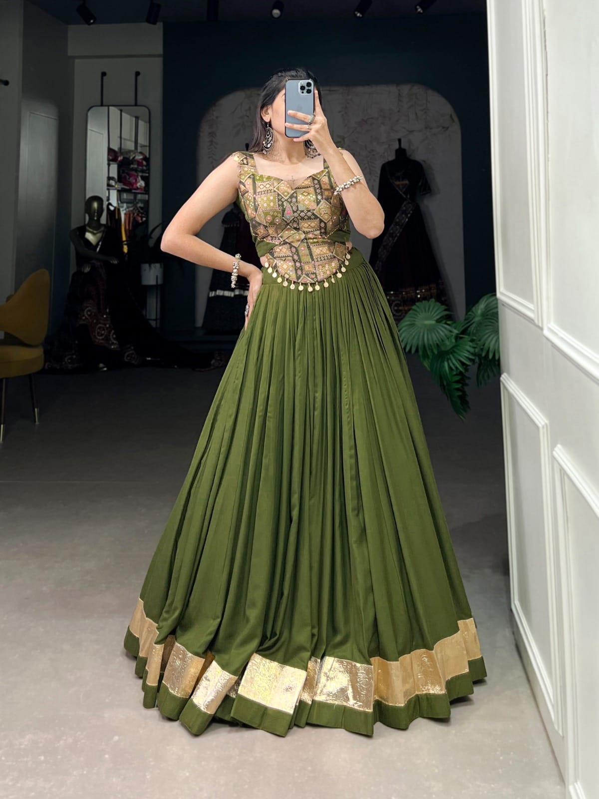 Lehanga with Rayon & Silk Fusion