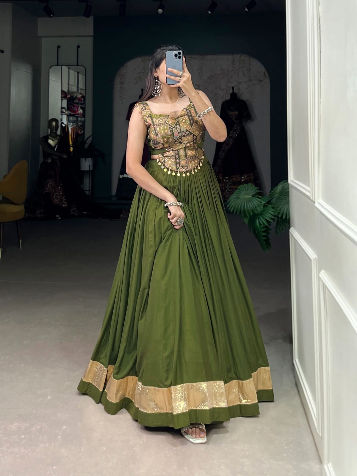 Lehanga with Rayon & Silk Fusion