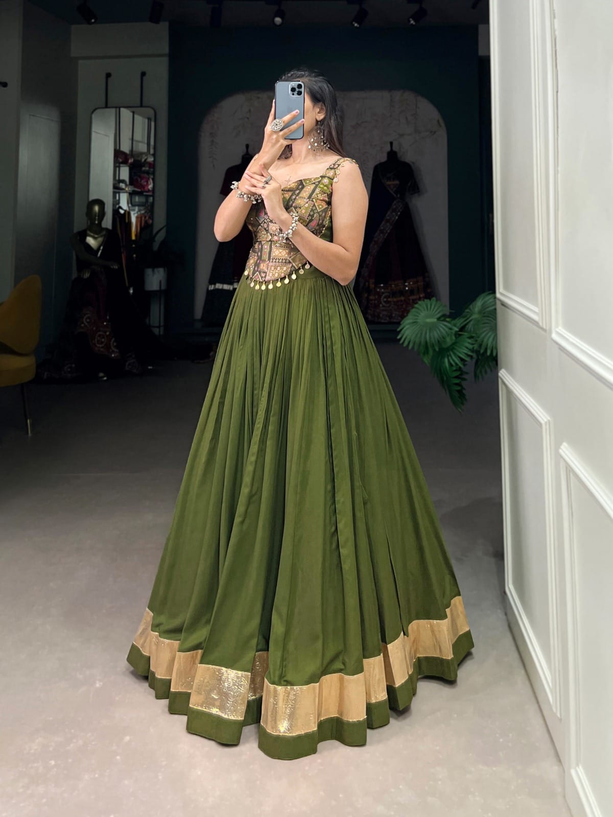 Lehanga with Rayon & Silk Fusion