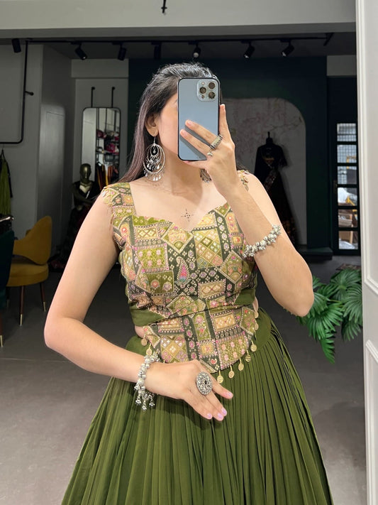 Lehanga with Rayon & Silk Fusion
