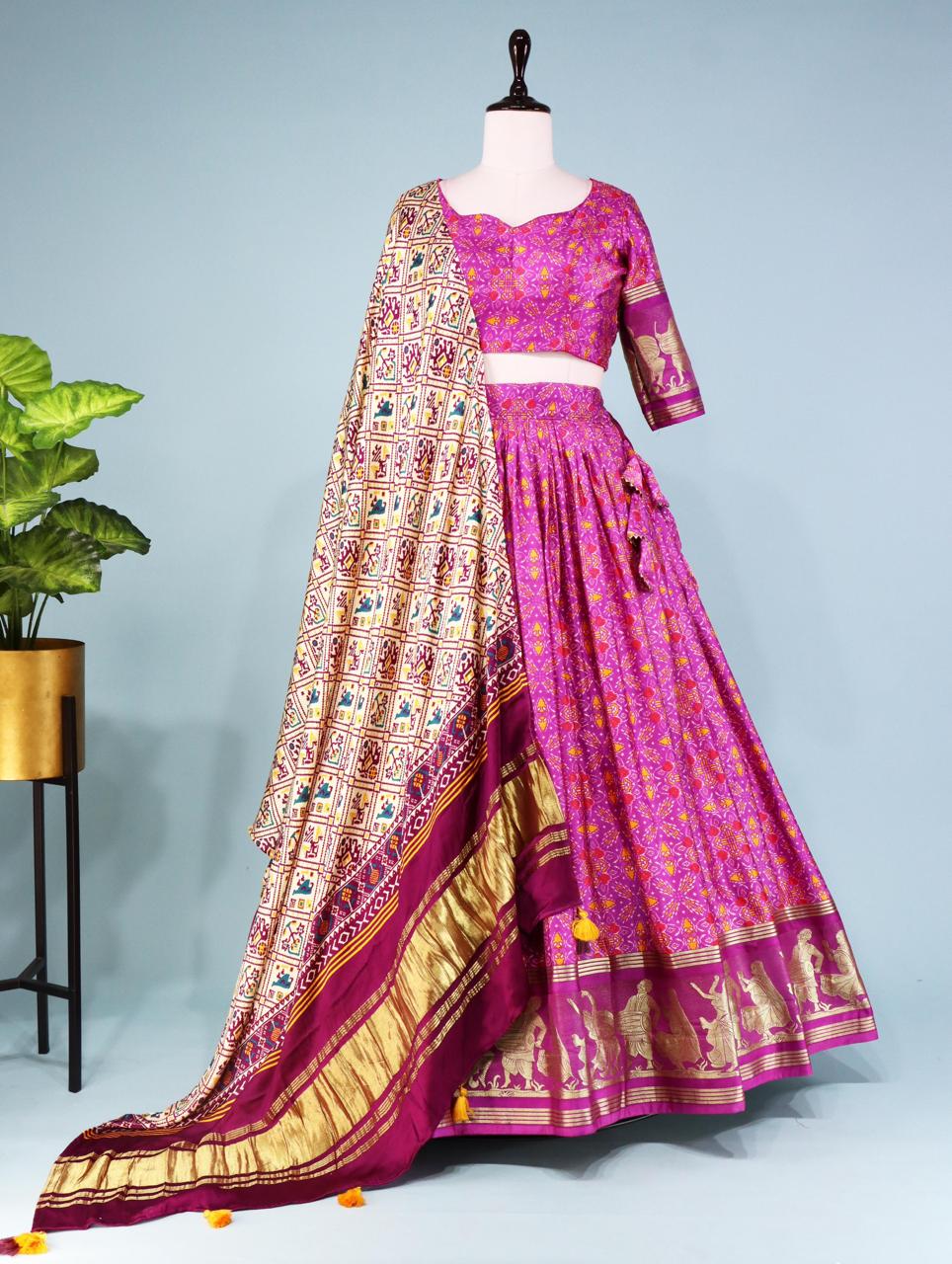 Gaji Silk Lehenga