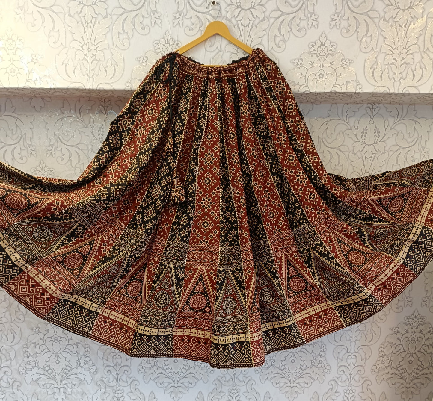 Navratri Lehenga Featuring Pure Mul Mul cotton and Gota Patti