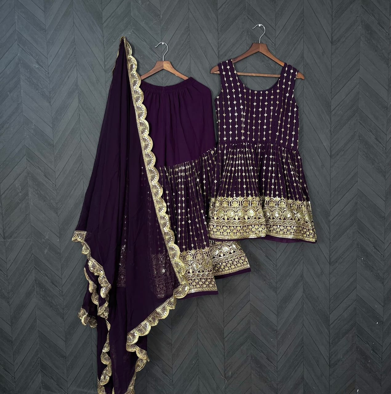 DESIGNER READYMADE KURTI-GHARARA-DUPATTA