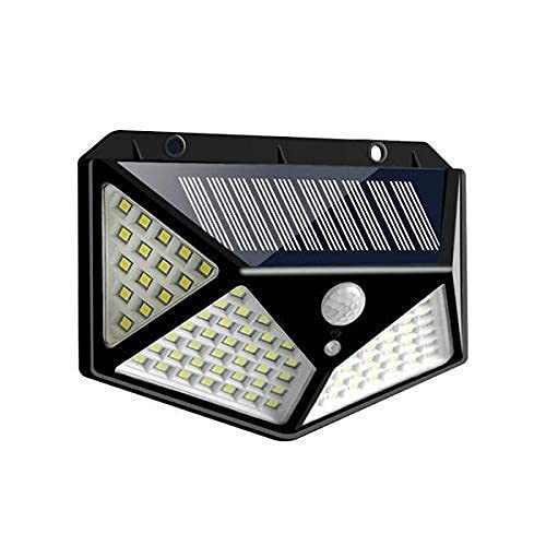 Solar Light 100 LED Motion Sensor Light 4 Side Bright Light with Dim Mode