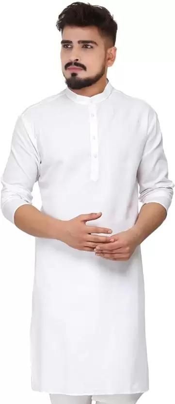 Men's Cotton Solid Kurtas